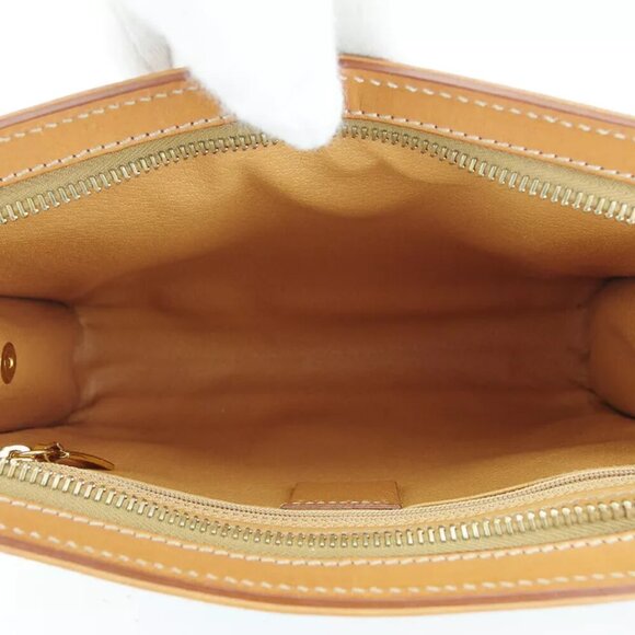 CELINE Clutch Bag Macadam Beige PVC ?~ Leather Authentic - Picture 10 of 10